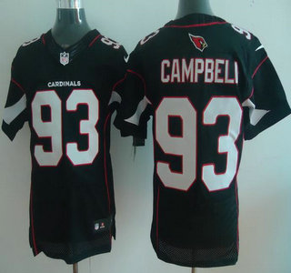 Nike Arizona Cardinals #93 Calais Campbell Black Elite Jersey
