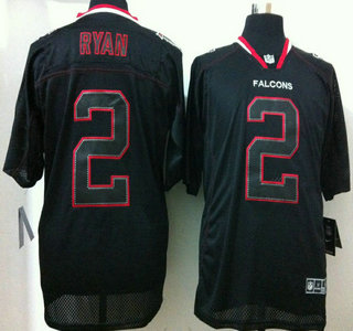 Nike Atlanta Falcons #2 Matt Ryan Lights Out Black Elite Jersey