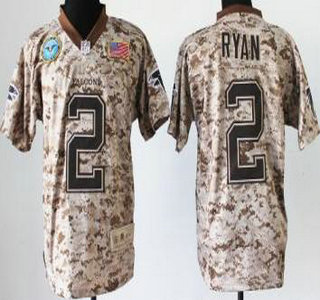 Nike Atlanta Falcons #2 Matt Ryan Salute to Service Digital Camo Elite Jersey