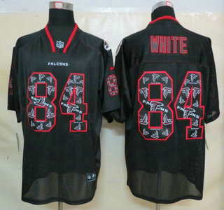 Nike Atlanta Falcons #84 Roddy White Lights Out Black Elite Jersey