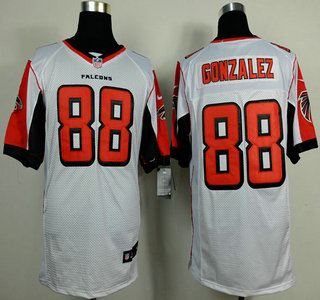 Nike Atlanta Falcons #88 Tony Gonzalez White Elite Jersey