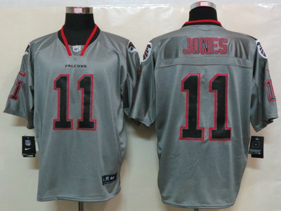 Nike Atlanta Falcons 11 Julio Jones Lights Out Grey Elite Jerseys