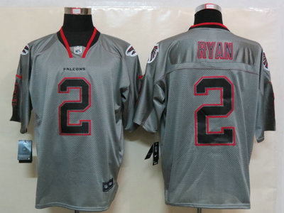 Nike Atlanta Falcons 2 Matt Ryan Lights Out Grey Elite Jerseys