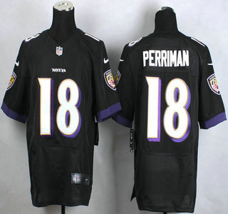 Nike Baltimore Ravens #18 Breshad Perriman Black Elite Jersey