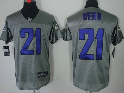 Nike Baltimore Ravens 21 Lardarius Webb Grey Shadow Jerseys