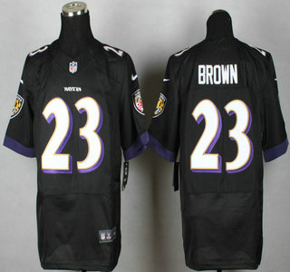 Nike Baltimore Ravens #23 Chykie Brown 2013 Black Elite Jersey