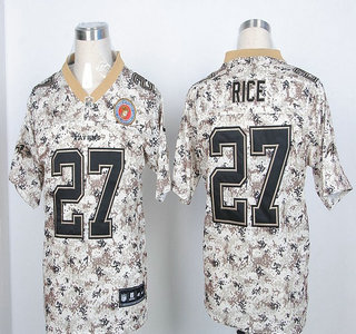 Nike Baltimore Ravens #27 Ray Rice 2013 Camo Elite Jersey