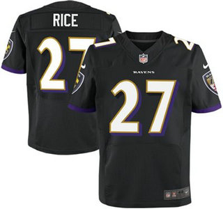 Nike Baltimore Ravens #27 Ray Rice Black 2013 Nike NFL Elite Jersey