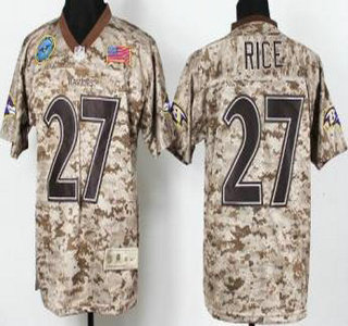 Nike Baltimore Ravens #27 Ray Rice Salute to Service Digital Camo Elite Jersey