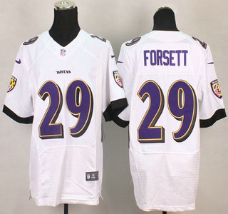 Nike Baltimore Ravens #29 Justin Forsett 2013 White Elite Jersey