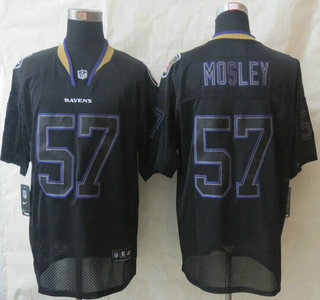 Nike Baltimore Ravens #57 C.J. Mosley Lights Out Black Elite Jersey