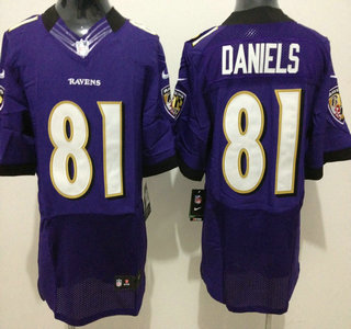 Nike Baltimore Ravens #81 Owen Daniels Elite Purple Jersey