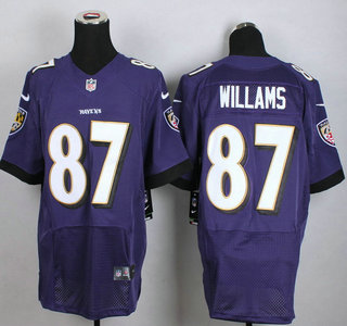Nike Baltimore Ravens #87 Maxx Williams Purple Elite Jersey