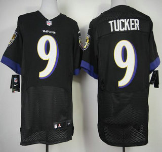 Nike Baltimore Ravens #9 Justin Tucker Black 2013 New Style Elite Jersey