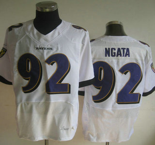 Nike Baltimore Ravens #92 Haloti Ngata 2013 New Style Elite White Jersey