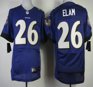 Nike Baltimore Ravens #26 Matt Elam Purple 2013 Nike NFL Elite Jersey