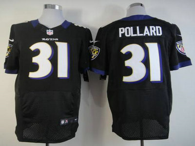 Nike Baltimore Ravens 31 Bernard Pollard Black Elite NFL Jerseys