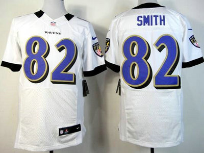 Nike Baltimore Ravens 82 Torrey Smith White 2012 Nike NFL Elite Jersey