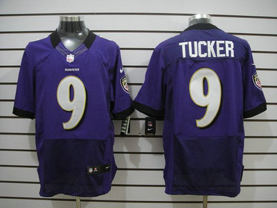 Nike Baltimore Ravens 9 Justin Tucker Purple Elite Jersey