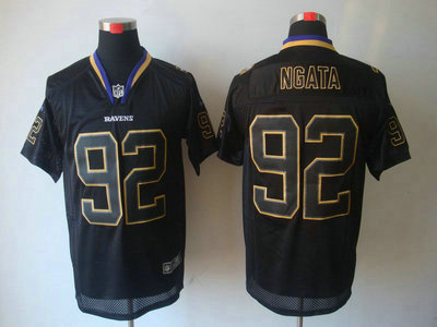 Nike Baltimore Ravens 92 Haloti Ngata Lights Out Black Elite Jerseys