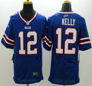 Nike Buffalo Bills #12 Jim Kelly Light Blue Elite Jersey