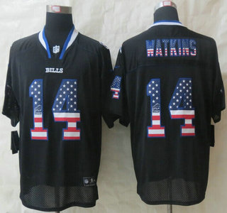 Nike Buffalo Bills #14 Sammy Watkins 2014 USA Flag Fashion Black Elite Jersey