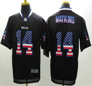 Nike Buffalo Bills #14 Sammy Watkins 2014 USA Flag Fashion Black Elite Jersey