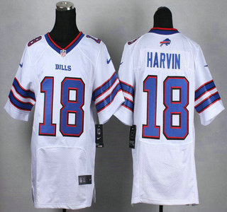 Nike Buffalo Bills #18 Percy Harvin White Elite Jersey