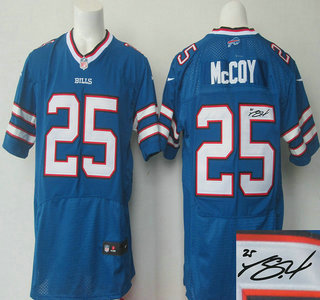 Nike Buffalo Bills #25 LeSean McCoy 2013 Light Blue Elite Signed Jersey