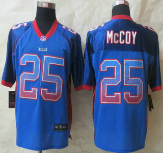 Nike Buffalo Bills #25 LeSean McCoy Drift Fashion Blue Elite Jersey