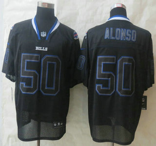 Nike Buffalo Bills #50 Kiko Alonso Lights Out Black Elite Jersey