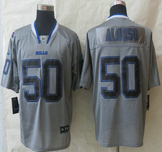 Nike Buffalo Bills #50 Kiko Alonso Lights Out Grey Elite Jersey