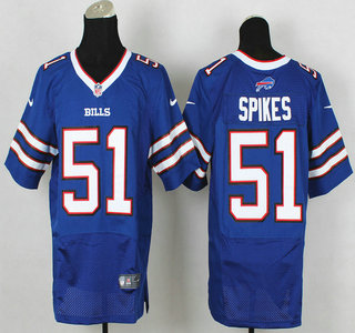Nike Buffalo Bills #51 Brandon Spikes Blue Elite Jersey
