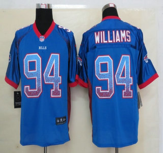 Nike Buffalo Bills #94 Mario Williams Drift Fashion Blue Elite Jersey