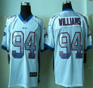 Nike Buffalo Bills 94 Mario Williams Drift Fashion White Elite Jersey