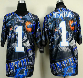 Nike Carolina Panthers #1 Cam Newton 2014 Fanatic Fashion Elite Jersey