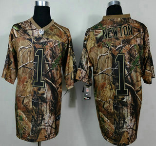 Nike Carolina Panthers #1 Cam Newton Camo Elite Jersey