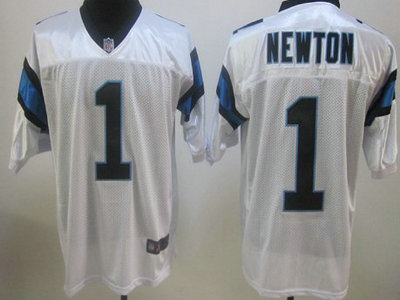 Carolina Panthers 1 Cam Newton White 2012 Nike NFL Elite Jerseys 