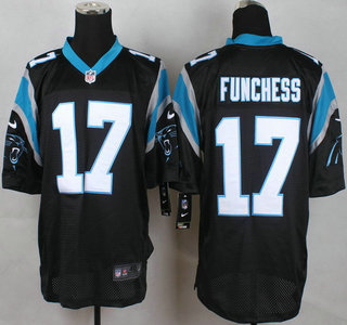 Men's Carolina Panthers #17 Devin Funchess Black Team Color NFL Nike Elite Jersey