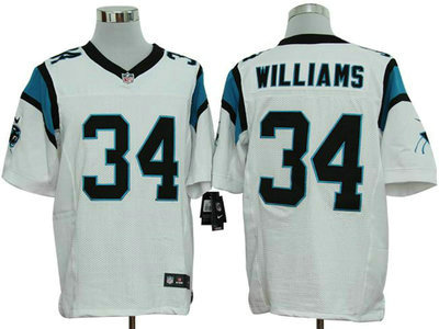 Nike Carolina Panthers 34 DeAngelo Williams White 2012 Nike NFL Elite Jersey