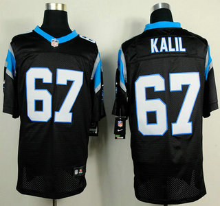 Nike Carolina Panthers #67 Ryan Kalil Black Elite Jersey