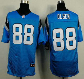 Nike Carolina Panthers #88 Greg Olsen Light Blue Elite Jersey