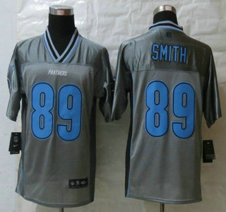 Nike Carolina Panthers #89 Steve Smith Grey Vapor Elite Jersey