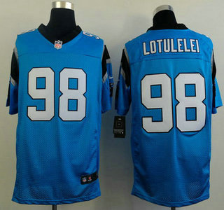 Nike Carolina Panthers #98 Star Lotulelei Light Blue Elite Jersey
