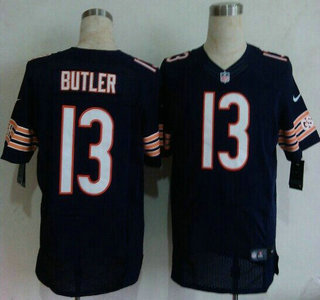 Nike Chicago Bears #13 Drew Butler Blue Elite Jersey