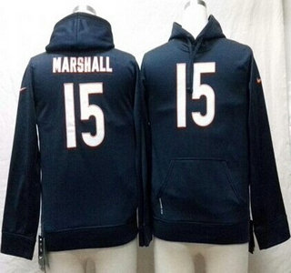 Nike Chicago Bears #15 Brandon Marshall Blue Kids Hoody