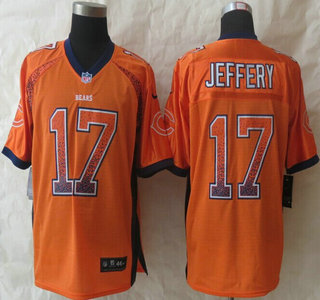 Nike Chicago Bears #17 Alshon Jeffery Drift Fashion Orange Elite Jersey