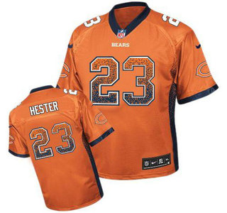 Nike Chicago Bears #23 Devin Hester Drift Fashion Orange Elite Jersey