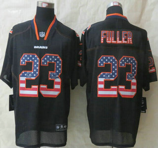 Nike Chicago Bears #23 Kyle Fuller 2014 USA Flag Fashion Black Elite Jersey