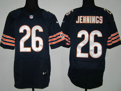 Nike Chicago Bears 26 Tim Jennings Blue Elite Jerseys